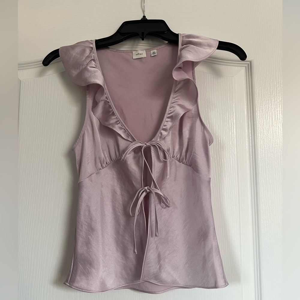 Aritzia Wilfred 2XS Ruffle Top